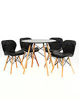 Комплект кухонной мебели TOSKANA Черный стол и 4 стульчика Польша