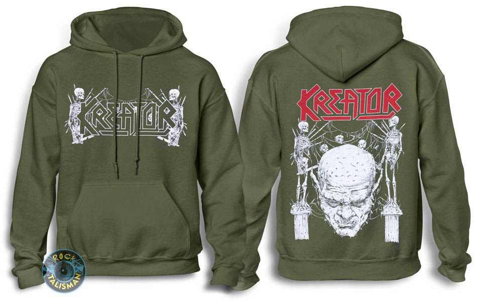 Толстовка Худи KREATOR Skull and Skeletons оливковая
