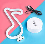 Нічник неоновий лампа Нота червона, фото 7