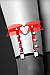 Гартер на ногу Bijoux Pour Toi - WITH HEART AND SPIKES Red, сексуальна підв'язка з сердечком gigante.com.ua, фото 2
