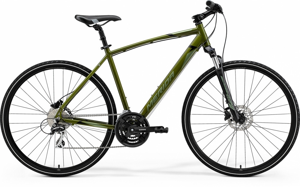 Велосипед MERIDA 2021 CROSSWAY 20-D,S(4 6),MOSS GRREN(SIR-GRN/BLACK)