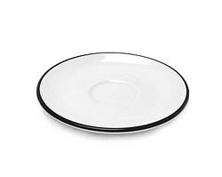 Блюдце espresso 12 см Pennellessa Black rims Verona Torino Ancap 37253