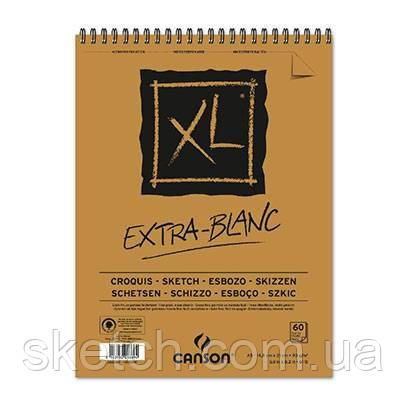 Альбом Canson для начерків, на спіралі, XL Extra White 90 гр, 21x29,7 см, 120 листів, фото 1