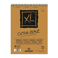 Альбом Canson для набросков, на спирали, XL Extra White 90 гр, 14,8x21 см, 60 листов