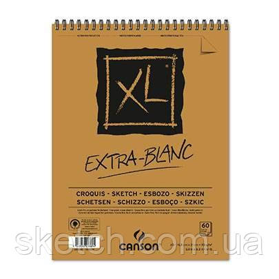 Альбом Canson для начерків, на спіралі, XL Extra White 90 гр, 21x29,7 см, 120 листів