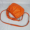 Сумка жіноча "Румба" натуральна шкіра, помаранчевий флотар, фото 4