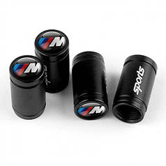 Ковпачки на ніпель для автомобіля БМВ М Alitek Sports Black BMW M (4 шт)