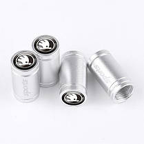 Ковпачки на ніпель із логотипом Шокоду Alitek Sports Silver Skoda (4 шт.), фото 2