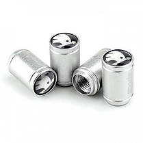 Ковпачки на ніпель із логотипом Шокоду Alitek Sports Silver Skoda (4 шт.), фото 3