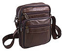 Чоловіча шкіряна сумка Bon R010-2 DARK BROWN коричнева, фото 3