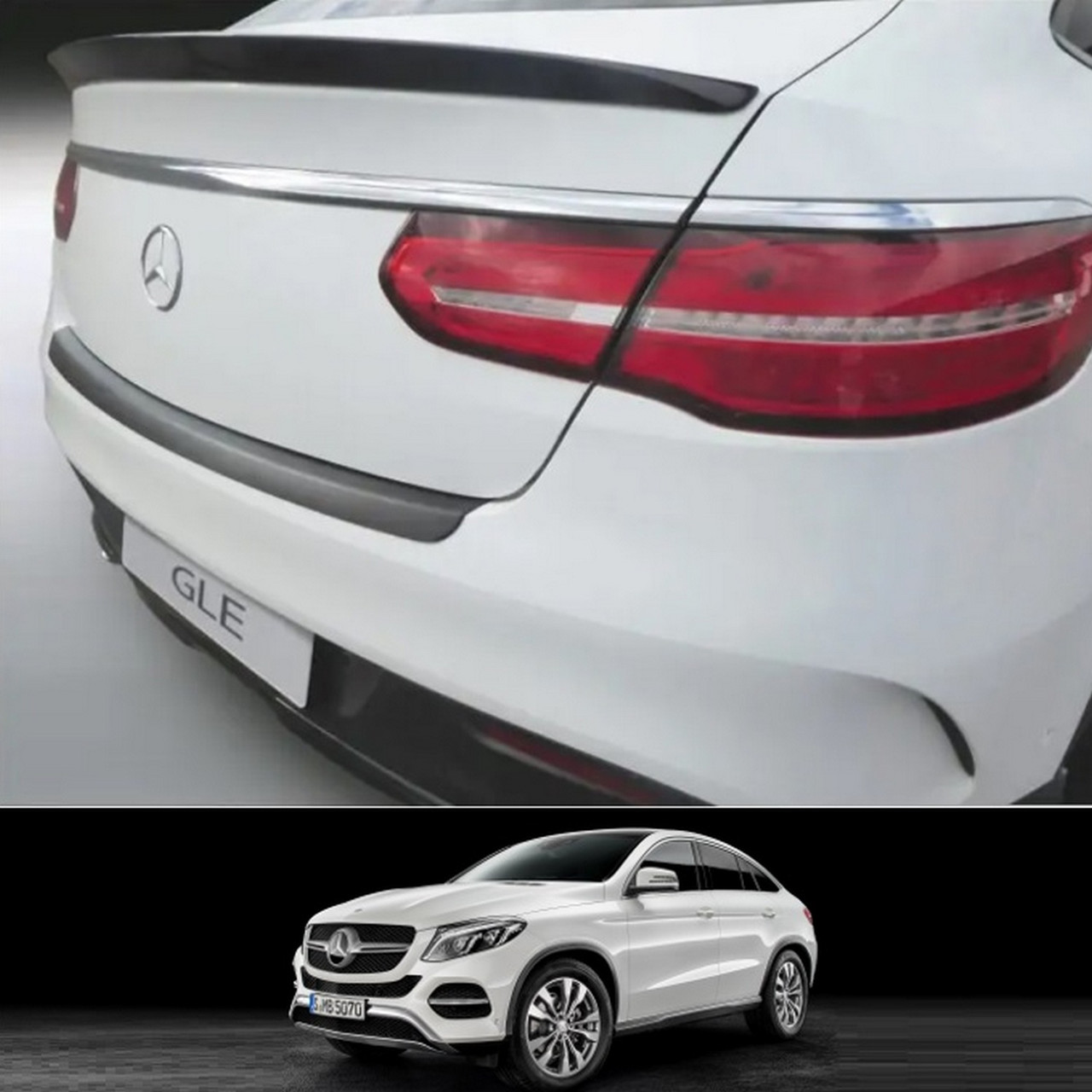 Пластикова захисна накладка на задній бампер для Mercedes-Benz GLE-Coupe C292 2015-2019