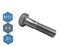 Болт M10х100 шестигранный в цинке DIN 931, ГОСТ 7796-70, ГОСТ 7798-70 класс прочности 8.8