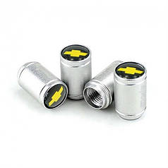 Захисні ковпачки на ніпель для Шевроле Alitek Sports Silver Chevrolet, 4 шт.