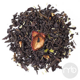Чай чорний з добавками Полуничний Джем розсипний чай 50 г