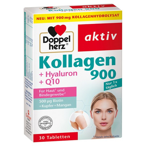 Доппельгерц Коллаген 900 + Гиалурон + Q10 (Doppelherz Kollagen Kapseln ...