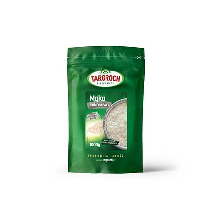 Кокосове борошно, борошно з кокоса, органічне кокосове борошно, 1000 г - Targroch, фото 1