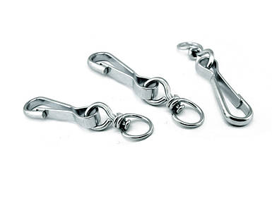 Карабін пружинний з вертлюгом 30 мм