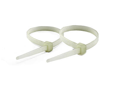 Стяжка кабельна нейлонова біла 80 х 2,5 (100шт)