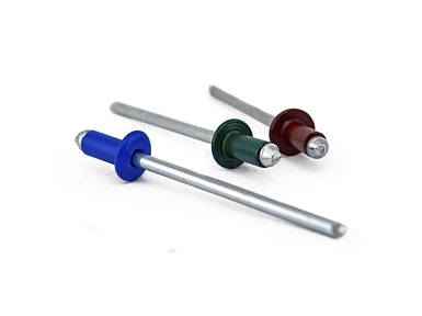 Заклепки з напівкруглою головкою фарбована RAL 3005 4,0 х 8-10 мм (500шт)