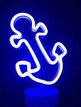 Нічник неоновий лампа Якір, фото 5