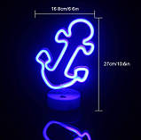 Нічник неоновий лампа Якір, фото 4