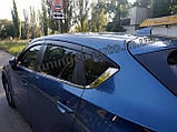 Дефлектори вікон (вітровики) 6шт. Mazda CX 5 2017- (Autoclover/Корея), фото 3