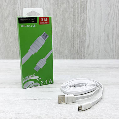 USB кабель KONFULON Ѕ31С MicroUSB 2M (білий), фото 2