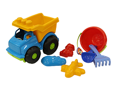 Дитяча пластикова іграшкова машинка Тотошка" № 3 для дитини самоскид з набором для пісочниці