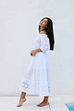 Легке літнє плаття з батисту 42-48 розмір білий, фото 2