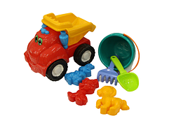 Дитяча пластикова іграшкова машинка Смайл самоскид №3 для дитини з набором для пісочниці