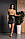 Чорна жіноча коротка спідниця з еко шкіри, фото 4