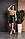 Чорна жіноча коротка спідниця з еко шкіри, фото 8