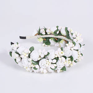 Український віночок-обруч для волосся Moderika Біла Ніжність