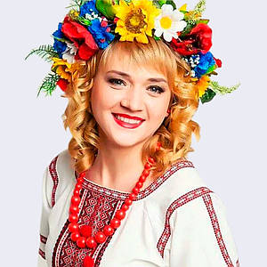 Український великий вінок 5D для волосся Moderika зі стрічками