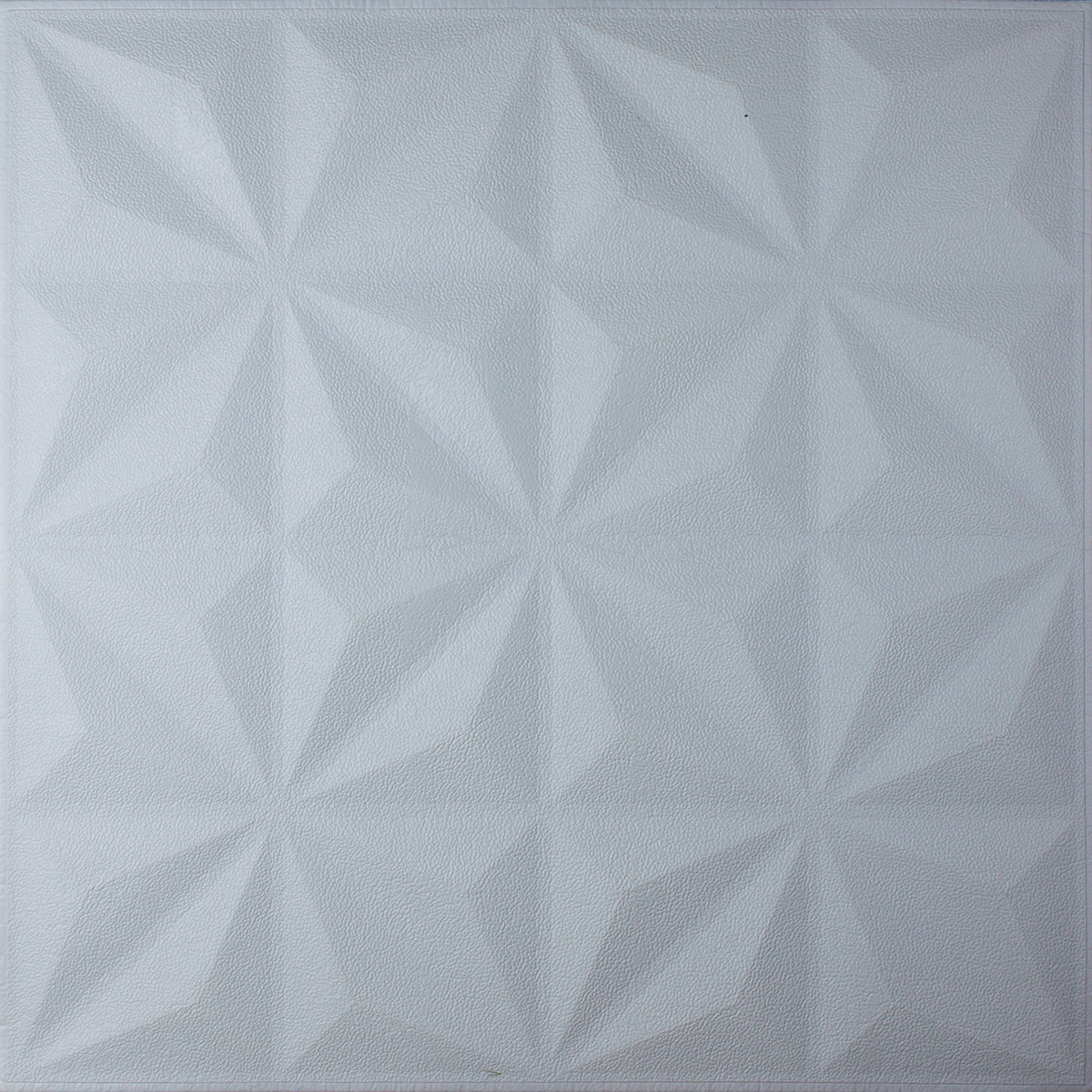 Самоклеюча 3D панель біла зірки 700x700x8мм, фото 1