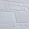 Самоклеюча 3D панель під рвану комбіновану цеглу білу 700x700x7мм, фото 4