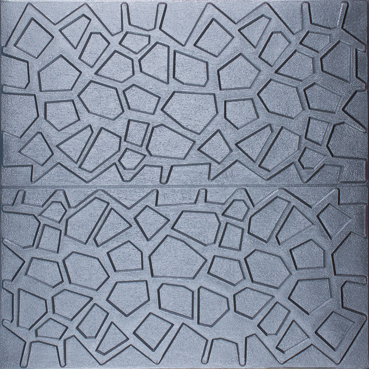 Самоклеюча 3D панель сіра павутинка 700x700x8мм, фото 1