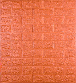 Самоклеюча декоративна 3D панель під помаранчеву цеглу 700x770x7 мм