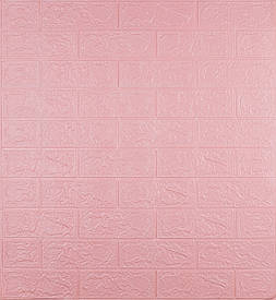 Самоклеюча декоративна 3D панель під рожеву цеглу 700x770x3мм