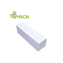 Коробка картонна самозбірна 370х100х100 мм біла мікрогофрокартон