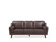 3-местный коричневый диван из кожзаменителя LOKKA