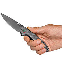 Ніж CJRB Feldspar Black Blade, AR-RPM9 Steel, CF black
