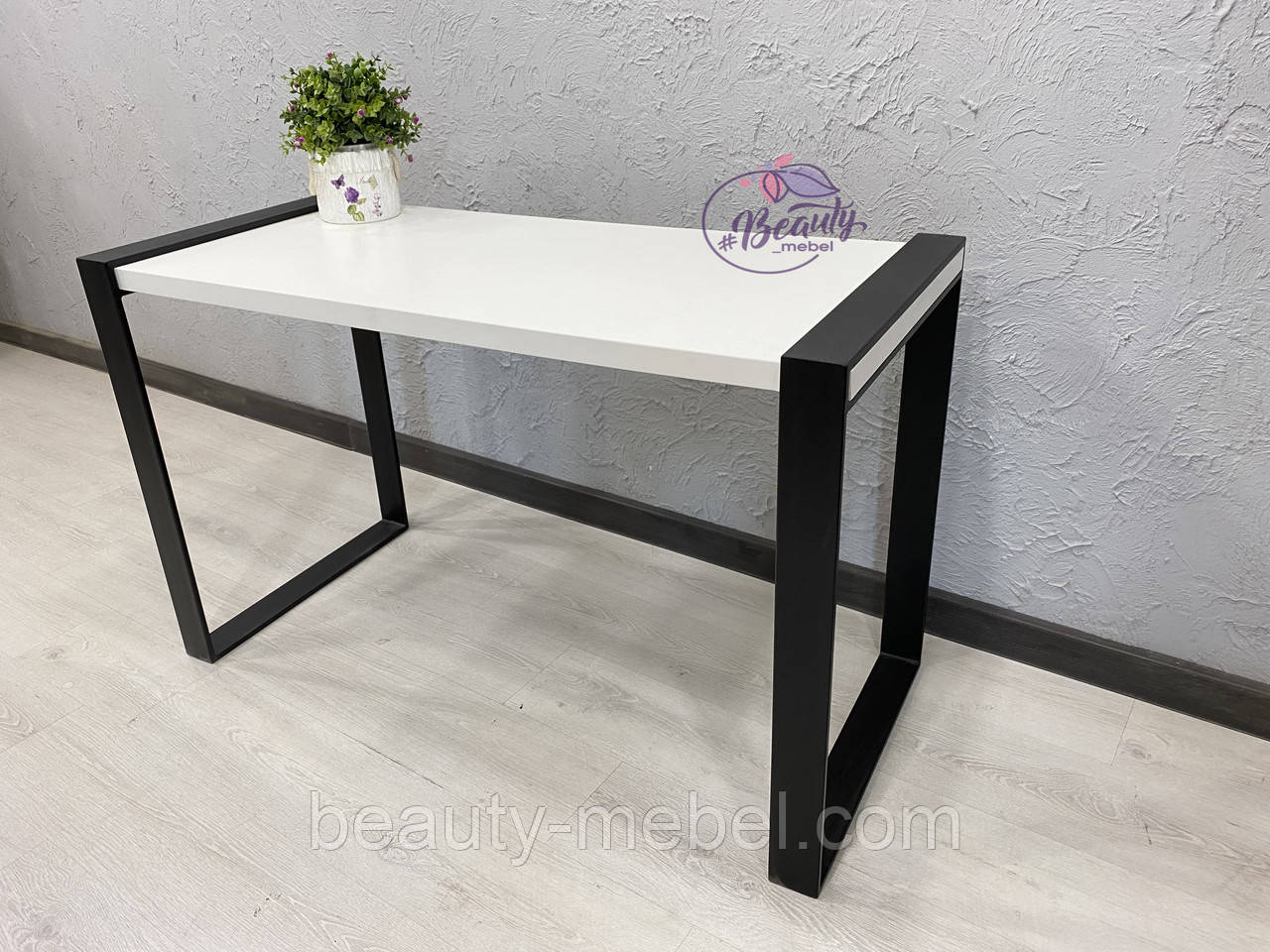 Стіл у стилі Лофт (Loft) на металевих опорах, фото 1