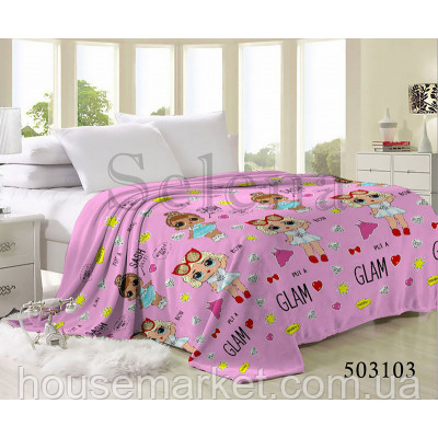 Дитячий плед покривало 160*210 (Мікрофібра) Ляльки ЛОЛ - фото 1 - id-p1475896553