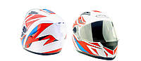 Шлем для мотоцикла Hel-Met 111 белый с красным S/M