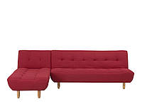 Правый угловой диван-кровать, красный ALSTEN