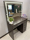 Стіл для візажиста, гримерний столик, дзеркало з LED-підсвіткою, фото 2
