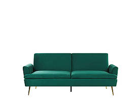 Оксамитовий диван-ліжко Зелений VETTRE
