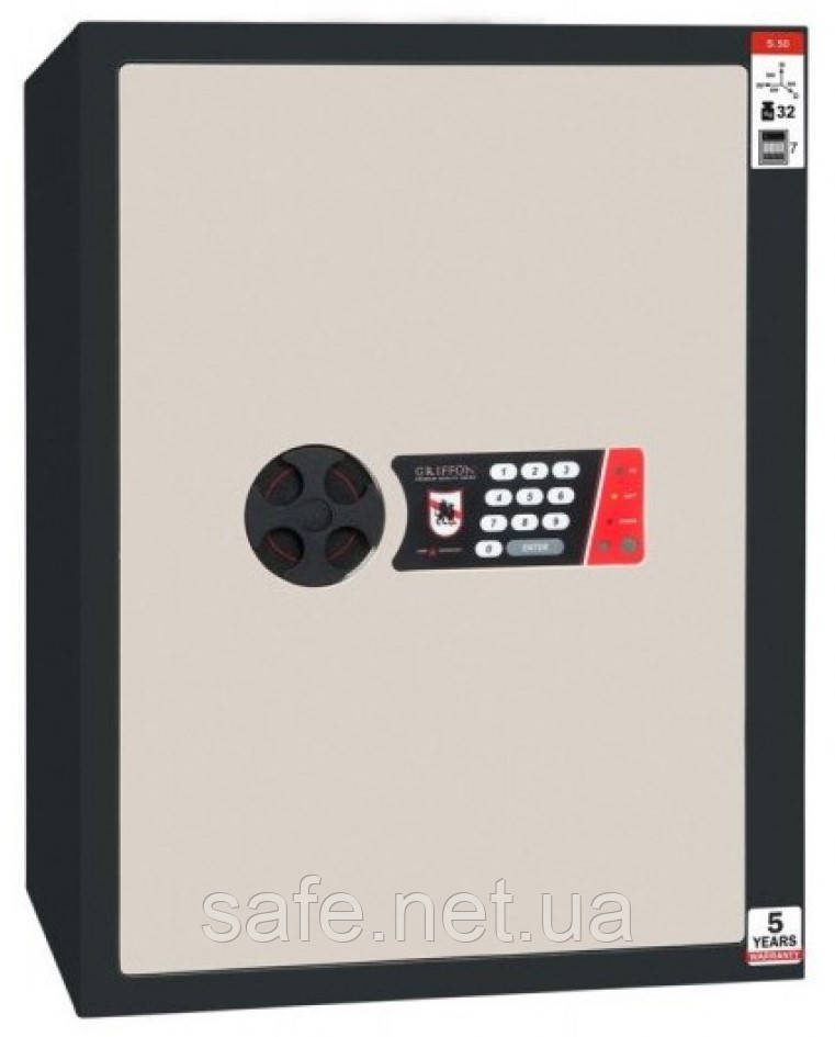 Сейф офісний Griffon S.50.Е (ВxШxГ: 500x380x365), сейф для офісу, сейф для докуменів, грошей і друку