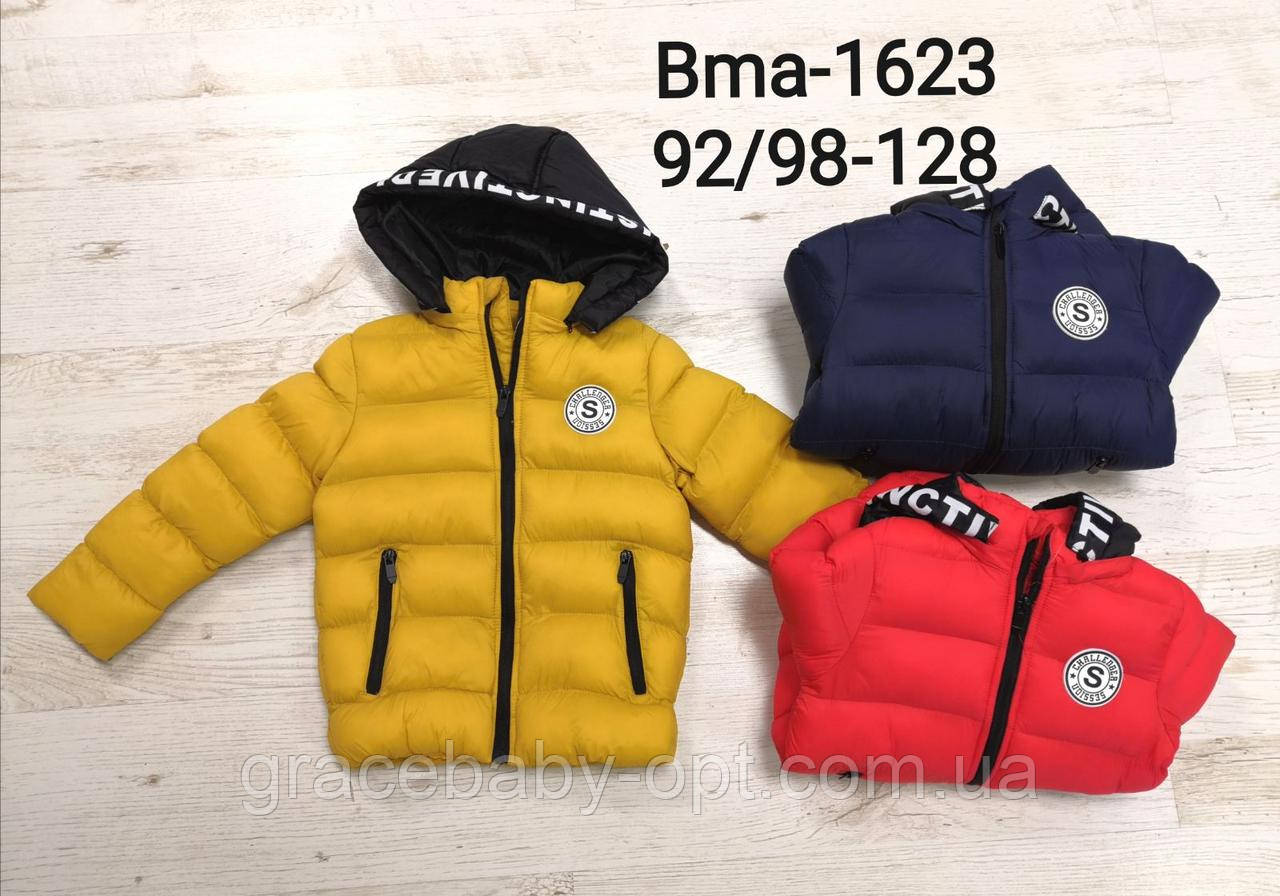 Куртка утеплена для хлопчиків оптом, Glo-story, 92/98-128 см, № BMA-1623